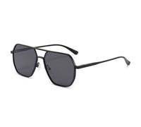 2025 Designer Neue Modische Photochrome Sonnenbrille aus Aluminium für Herren und Damen, Polarisierte Sonnenbrille mit Blendschutz, fürs Autofahren, Schwarz, Schwarz, Schwarz, 140 x 147 x 51 mm