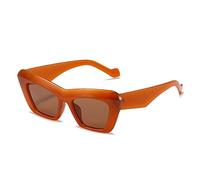 2025 Designer Triangle Cat Eye net Lunettes de soleil Hip Hop rouges pour hommes et femmes (couleur : E, taille : moyen)