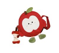 2025 Dessin animé Fruit Design Sac à dos ergonomique Sac à bandoulière pratique en nylon Sac d'école Collège Femmes Sac à dos Voyage Sacs à dos pour activités de plein air, rouge, s