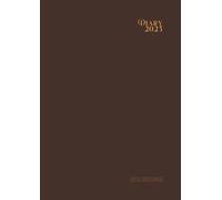 2025 Diary A4 Week to View: Brown - Appointment Book - Hourly 15 minute increments - 7 Day - Large Print - Non Spiral Bound - Soft Cover - UK Holidays - Planner With Notes - For Men Women.