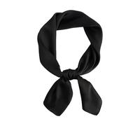 2025 - Écharpe 70 x 70 cm - Foulard pour femme - Polka à pois - Broche traditionnelle, Noir , taille unique