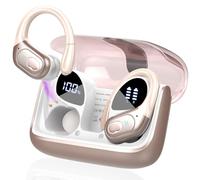 2025 Ecouteurs sans Fil Sport, 75Hrs Écouteurs Bluetooth 5.4 avec 3D HiFi Stéréo, 4 ENC Réduction de Bruit Mics, Oreillette Bluetooth sans Fil avec Affichage LED, Casque Running IP7 Étanche Or Rose