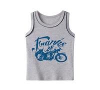 2025 - Enfants Été Garçons Mince Sans Manches Extérieur Porter Chemise Gilet Bébé Imprimé Printemps Basique Porter Chemise Garçons Paillettes Réversible, bleu, 6-7 ans