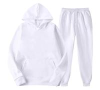 2025 Ensemble de Jogging Enfant Fille Survêtement Sweat à Capuche Pantalon de Sport Couleur Unie Tenue de Running Oversize Ample Confortable Pas Cher