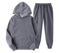 2025 Ensemble de Jogging Enfant Fille Survêtement Sweat à Capuche Pantalon de Sport Couleur Unie Tenue de Running Oversize Ample Confortable Pas Cher