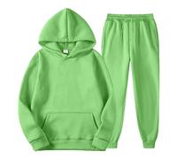 2025 Ensemble de Jogging Enfant Fille Survêtement Sweat à Capuche Pantalon de Sport Couleur Unie Tenue de Running Oversize Ample Confortable Pas Cher