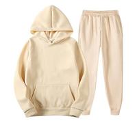 2025 Ensemble de Jogging Enfant Fille Survêtement Sweat à Capuche Pantalon de Sport Couleur Unie Tenue de Running Oversize Ample Confortable Pas Cher