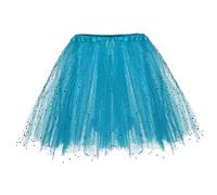 2025 Europe et États-Unis Jupe tutu à trois couches pour adulte Demi Shaggy Jupe Highlights Glitter Hot, bleu, Taille unique