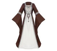 2025 Femmes Robes MéDiéVale Robe Rétro Gothique Costume Vintage Renaissance Femme Halloween traditionnelle irlandaise pour cosplay, carnaval
