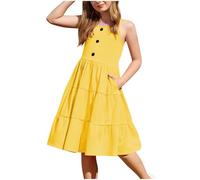 2025 Fille Robe Ete Fluide Ample Imprimé Fleurie Bohème Ligne A Robe Filles Chic Et Elegant Mignon Casual Soirée Bapteme Anniversaire Tunique Robes d'été légère Dress de Plage 2-12 Ans