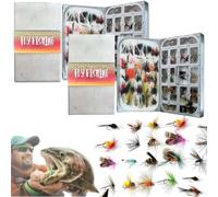 2025 Fly Fishing Advent Calendar - Handmade Flies + Waterproof Fly Box, Daily Surprises for Anglers with 24PCS Fly Lures Hooks, Christmas Countdown Gift (2pcs)