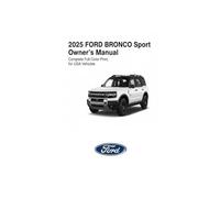 2025 FORD BRONCO Sport Owner's Manual: Complete Full Color Print, for USA Vehicles