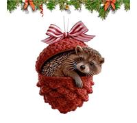 2025 Forest Animal Acorn Ornaments | Nouvelle Décoration Animale en Pomme DePin | Fête d'hiver À Suspendre À Plat 2D | Pendentifs De Noël en Forme De Gland en Acrylique