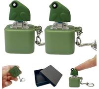 2025 Frog Croaking Fidget Toy, Rechargeable Quacking Duck Keychain, Stress Reliever with Colorful Lights, Satisfying Click Sounds, Fun & Portable Anxiety Relief, Bag Pendant