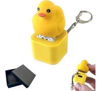 2025 Frog Croaking Fidget Toy, Rechargeable Quacking Duck Keychain, Stress Reliever with Colorful Lights, Satisfying Click Sounds, Fun & Portable Anxiety Relief, Bag Pendant