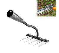 2025 Gardenia Iron Weeding Rake 2.0, Dethatching Rakes, Iron Rake 2.0 for Gardening and Weeding, 5/6/7/8 Teeth Heavy Duty Hand Weeder Tools for Backyard Lawn Loosening (5Teeth)