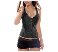 2025 - Gilet avec corset et motif à chevrons brodé - En jacquard - Jack Frost - Sweat à capuche Rise of The Guardians - Costume de cosplay (noir, XXXXXXL)