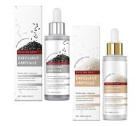 2025 Gommage au riz noir et blanc, mise à niveau Peel Shot Glow Rice Ampoule Duo, gel exfoliant hydratant pour les soins quotidiens de la peau (80 ml + 80 ml)
