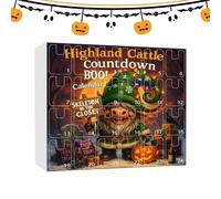 2025 Halloween Countdown Calendar, 12.6x11.42x1.38 inches 2D Acrylic Gnome Set, 24 Day Festive Display, Colorful Hanging Ornaments for Daughter, Son, Girls, Boys, Sister, Wife, Holiday Use