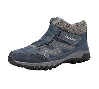 2025 Hiver Chaud Peluche Grande Taille Semelle Épaisse Hommes Neige Bottes Paire Mid Top Coton Chaussures de Sport Chaussures Blanches Hommes Baskets Hautes, Marine, 41 EU