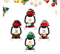 2025 Home Decor With Scarf - Christmas Lantern, Garden Pathway Lantern, Snowman Tree Ornaments With Scarf Home Holiday Decor | Perfect For Door Entryway Windowsill Kitchen Bedroom Garden Indoor An