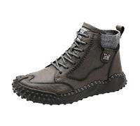 2025 Hommes Couche intérieure Simple Bottes décontractées Semelle épaisse Haut Bottes Chaussette Bouche Hommes Bottines Chaussures Hommes Été Chaussures de Course, gris, 39 EU