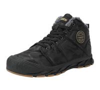 2025 Hommes Grande Taille Peluche Thermique Non Slip Camo Bottes de Neige Outdoor Aventure Camping Alpinisme Bottes Chaussures Hommes 42 Baskets, Noir , 44 EU