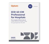2025 ICD-10-CM Professionnel pour les hôpitaux avec lignes directrices (Softbound)