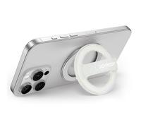 2025 JOYROOM Anneau Magsafe pour Téléphone Portable, Support Magsafe Magnétique, Grip en Silicone Doux, Anneau Telephone 360° Rotatif pour iPhone 17/16/15/14/13/12, Blanc