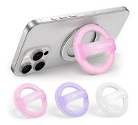 2025 JOYROOM Anneau Magsafe pour Téléphone Portable, Support Magsafe Magnétique, Grip en Silicone Doux, Anneau Telephone 360° Rotatif pour iPhone 17/16/15/14/13/12, Rose