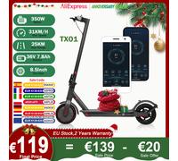 2025 JUICEASE TX01 Scooter électrique 350W moteur 36V 7.8Ah 25 KM portée 31KM/ 8.5 pouces pneus avec APP pliable adulte coup de pied EScooter TX01