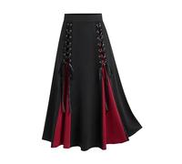 2025 Jupe Medieval Femme Longue Gothique Jupe Renaissance Victorienne Dame Robe Steampunk Taille Haute Carnaval Festival Cosplay Robe Médiévale Gothique pour Halloween Carnaval Cosplay FêTe Pas Cher