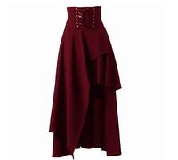 2025 Jupe Medieval Femme Longue Gothique Jupe Renaissance Victorienne Dame Robe Steampunk Taille Haute Carnaval Festival Cosplay Robe Médiévale Gothique pour Halloween Carnaval Cosplay FêTe Pas Cher