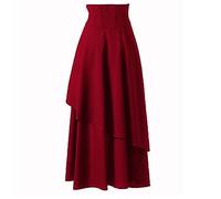 2025 Jupe Medieval Femme Longue Gothique Jupe Renaissance Victorienne Dame Robe Steampunk Taille Haute Carnaval Festival Cosplay Robe Médiévale Gothique pour Halloween Carnaval Cosplay FêTe Pas Cher