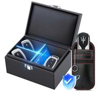 2025 Keyless Go Boîte de protection pour clés de voiture avec cloison de séparation pour e voiture Protection sans clé RFID Protection contre les radiations Boîte à clés