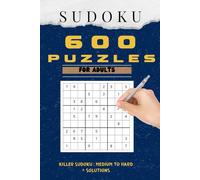 2025 Killer Sudoku: Activity Book with 600 puzzles: Sudoku Puzzle Book for Adults with Solutions | Medium To Hard Levels