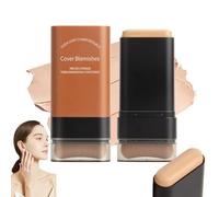 2025 Korean Hydrating Lightweight Foundation Stick with Built-In Brush, Flawless Eraser Foundation Stick, Full Coverage & Waterproof Longwear Makeup for Natural Skin Tone (02#)