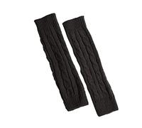 2025 Laine Tricotée Hiver Jambières Chaudes Chauffe-Poils Jambières Épais Chaussettes Vélo de Course Femmes, gris foncé, taille unique