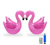 2025 - Lampe de piscine flottante, lampe solaire Flamingo avec télécommande, lampe LED gonflable et étanche