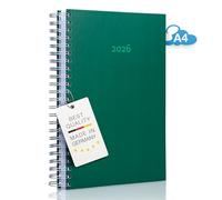2025 Le Gros Gros - Calendrier DIN A4 Vert Mousse - Reliure Spirale - Une Page Par Jour - Agenda Personnel et de Bureau - Emploi Du Temps