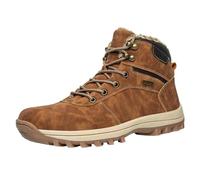 2025 Loisirs, saison froide, neige, coton, rembourré, bottes hautes, respirantes, tendance pour étudiants, adolescents, chaussures plates pour homme, marron, 39 EU