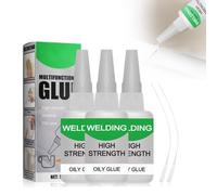 2025 Lot de 3 tubes de colle huileuse pour chaussures - Extra forte - Étanche - Colle au lieu de percer - Extra forte pour plastique, métal, céramique, cuir, résine