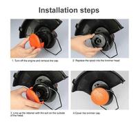 2025 Lot de 4 capuchons de bobine + 4 ressorts de rechange, accessoires compatibles avec Black-Decker