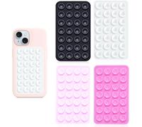 2025 Lot De 4 Supports À Ventouse Pour Téléphone Avec Dos Adhésif ¿ 28 Micro Poignées Sous Vide Pour Salle De Bain, Tableau De Bord De Voiture, Salle De Sport ¿ Sticks Sur Carrelage/Verre[Z1065]