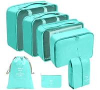 2025 Lot de 7 cubes, organisateur de valise, organisateur de valise pour les vacances et les voyages, organisateur de valises ensemble, voyage accessoires utiles, trousse de voyage, sac de voyage, sac
