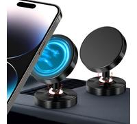 2025 Magnetic Car Phone Holder 2 Pieces,4 N52 Powerful Magnets Universal Car Holder,Double 360 Degree Rotation Phone Holder For Iphone Samsung,Huawei Android Smartphone