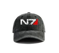 2025 Mass Effect N7 Casquettes de baseball Chapeaux en détresse Casquette Hommes Femmes Rétro Extérieur Été Ajustable N7 Chapeaux Mode