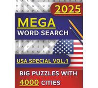 2025 MEGA Word Search USA Special Vol.1 Big Puzzle With 4000 Cities (Alabama, Alaska, Arizona, Arkansas, California, Hawaii, New Hampshire, Wyoming, Pennsylvania, Washington and Tennessee)
