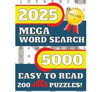 2025 Mega Word Search Vol 1 - 5000 Easy To Read - 200 Huge Puzzles: Bumper 5000-Word Search Book | 8.5 x 11 inch size | Perfect gift for family, friends or Stocking Stuffer