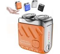 2025 Meigline Mini Shaver, Meigline Shaver, Travel Mini Electric Shavers, Portable MiniShaver for Men, Compact Razor for Wet & Dry Use, Waterproof and USB Rechargeable (Orange)